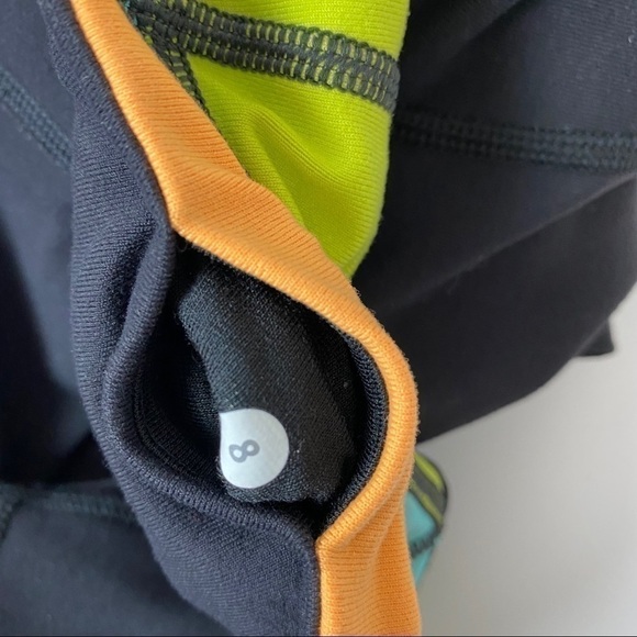Lululemon Wunder Under Color Block Waist Crops - Picture 5 of 6